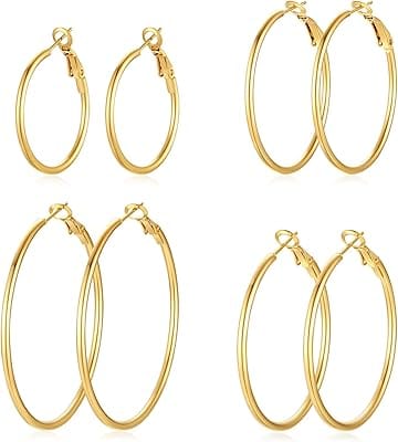 Affordable 14K Gold Plated Hoop Set
