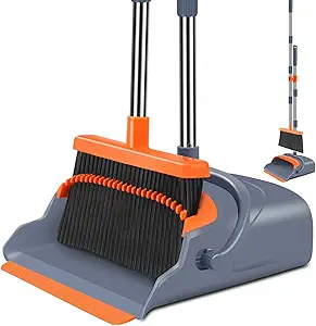 Effortless Cleanup with Self-Cleaning Broom Set