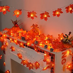 Festive Fall Garland Lights, Perfect for Any Budget