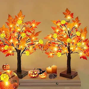 Illuminate Thanksgiving with Affordable Maple Tree Decor