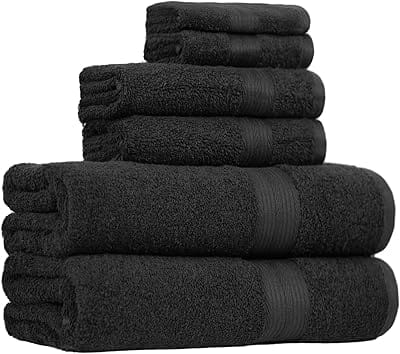 Luxurious Black Towel Set Under $20!
