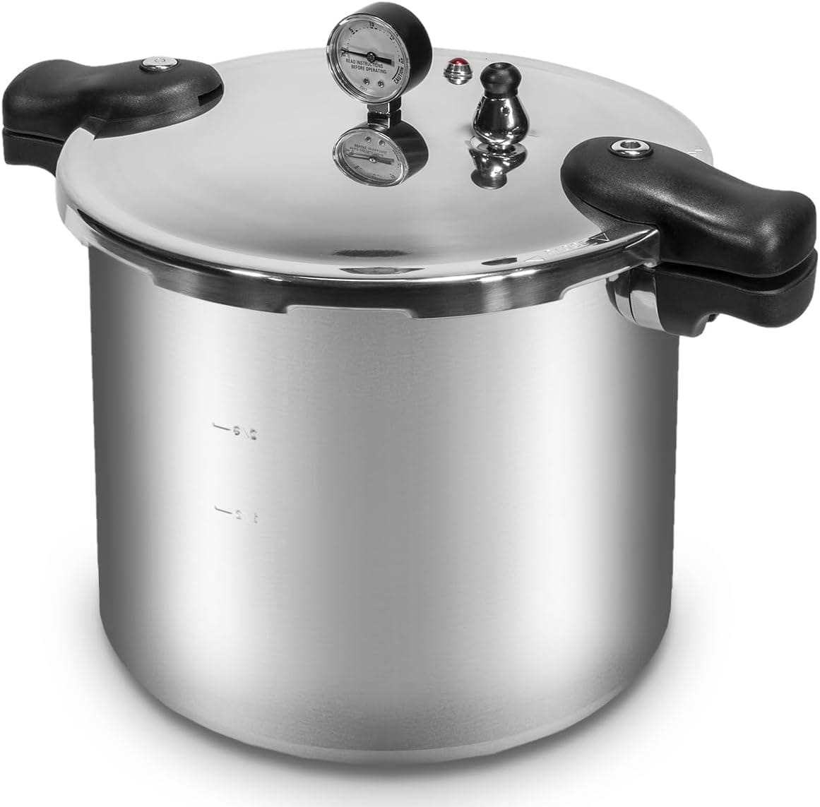 22-Quart Polished Pressure Cooker for Fast Cooking