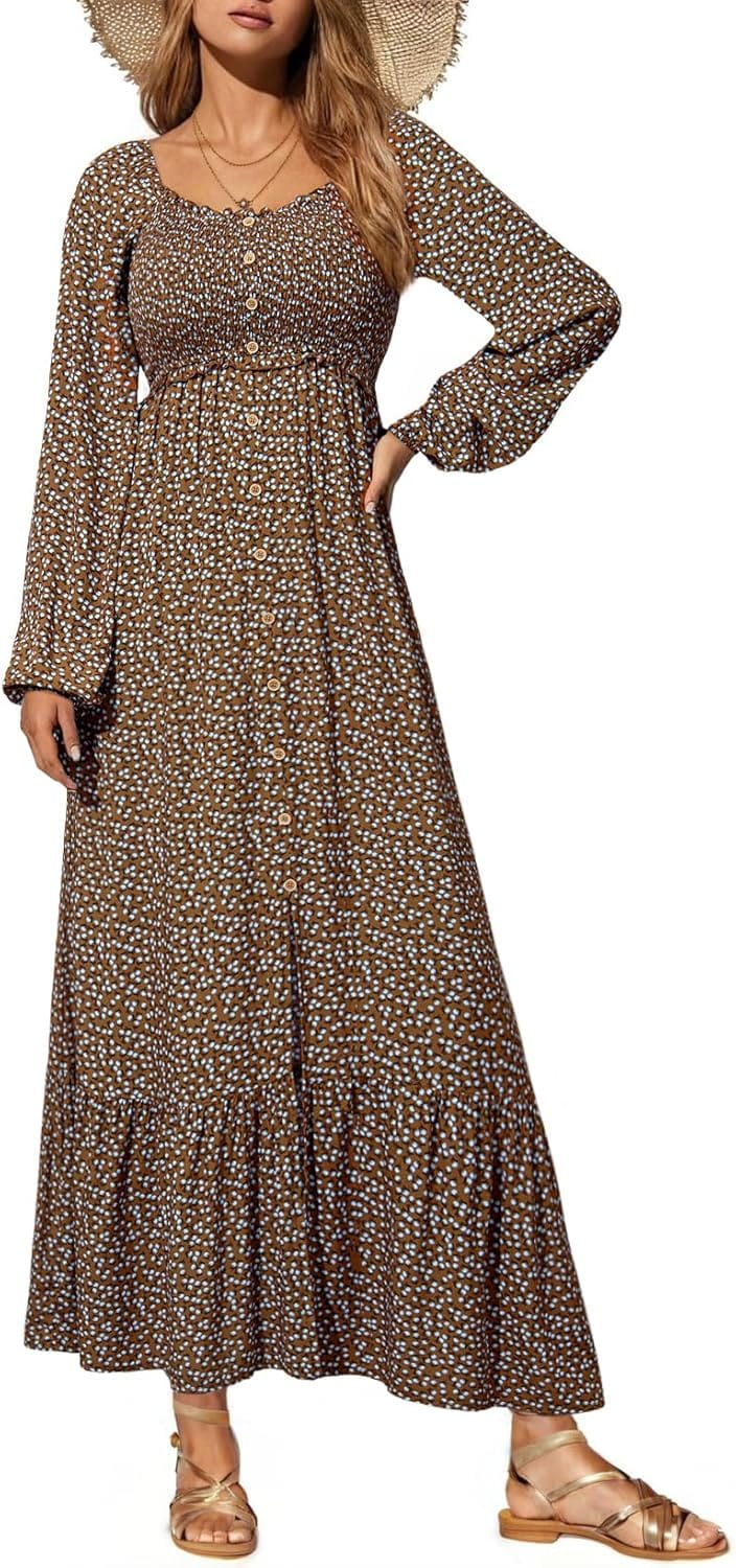 Boho Chic Fall Maxi Dress for Just $37.49!