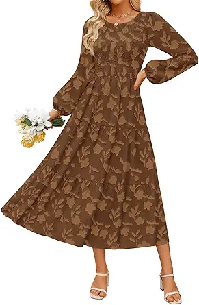 Chic Fall Floral Midi Dress Under $55!