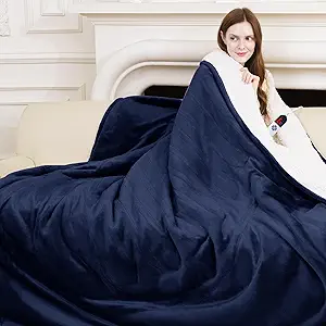 ⭐ Cozy Warmth Awaits: Ultra-Soft Heated Blanket with Adjustable Timer for Just $59.99!