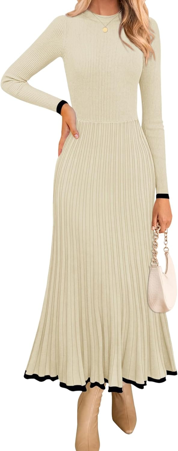 Elegant Ribbed Sweater Dress for Every Occasion