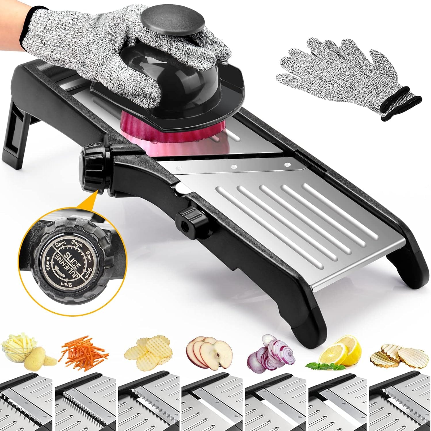 Slice with Precision: Adjustable Stainless Mandoline