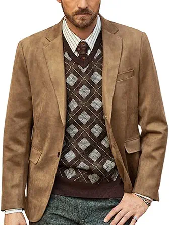 Stylish Suede Blazer for $65.99 with Pockets