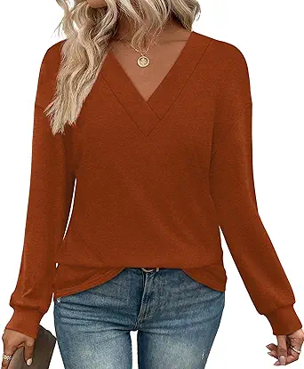 Stylish V-Neck Tunic Sweatshirts Under $8!