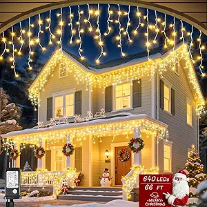 Top-Rated Warm White Icicle Lights for $29.99
