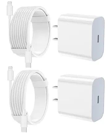 2-Pack Charger Blocks with Long Cables, Only $9.99