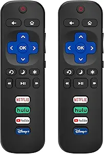 2-Pack Roku TV Replacement Remotes: Total Coverage