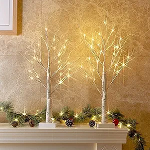 Charming LED Birch Trees Under $25!