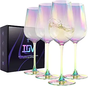 Stylish Rainbow Wine Glasses Under $50